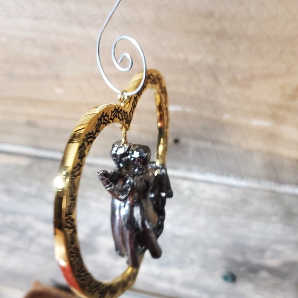 1993 Hallmark Keepsake Ornament - Our First Christmas Silver Plated Copper Twirl - Picture 5 of 7